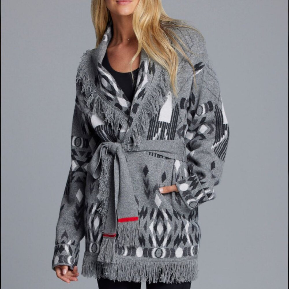 NEW Greyson LUXORY  70% wool, 30% cashmere Belted Cardigan $530 RETAIL 2510
